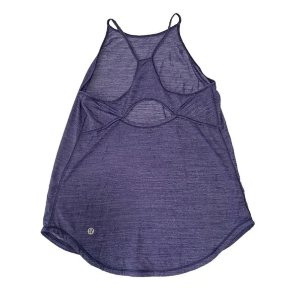 Lululemon Halter Tank Top open Back Athletic Lightweight Purple Size 2 - Picture 4 of 6